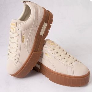 PUMA Mayze Platform Athletic Shoe - Oatmeal / Gum
